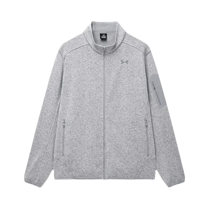 推荐商品：Under Armour/安德玛童装 拉链开衫亲肤立领夹克 女中大童 9790 花灰