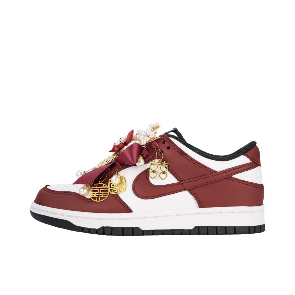推荐商品：【定制球鞋】 Nike Dunk 板鞋 平跟系带防滑耐磨做旧高街简约百搭潮流复古美式 同舟连理