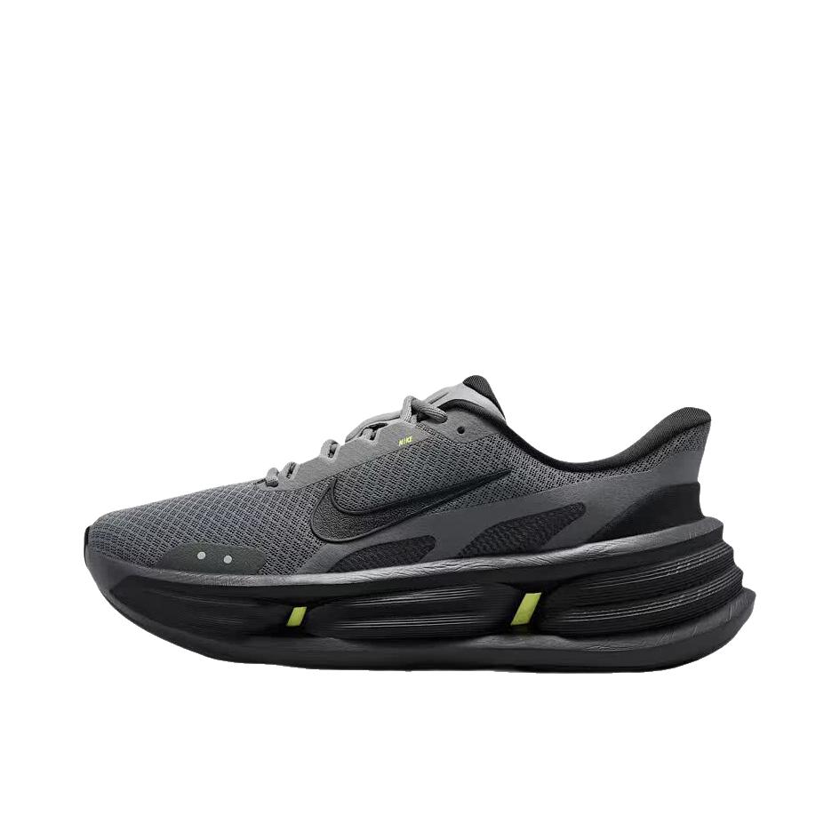 推荐商品：Nike Comfort Ride EasyOn 跑鞋 简约网眼圆头厚底系带支撑 黑色/绿色