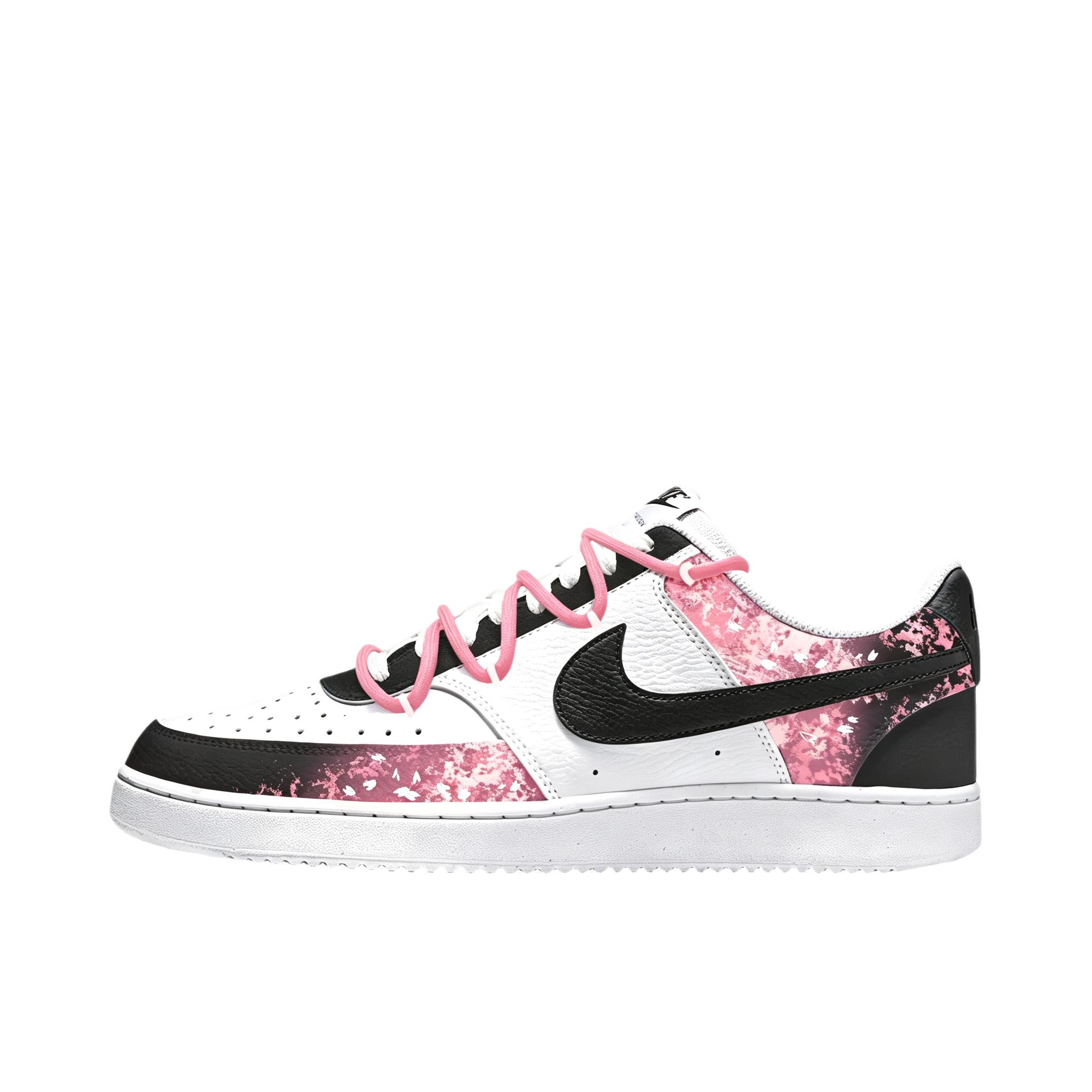 推荐商品：【定制球鞋】 Nike Court Vision 1 板鞋 防水美式简约防滑减震复古 幻樱