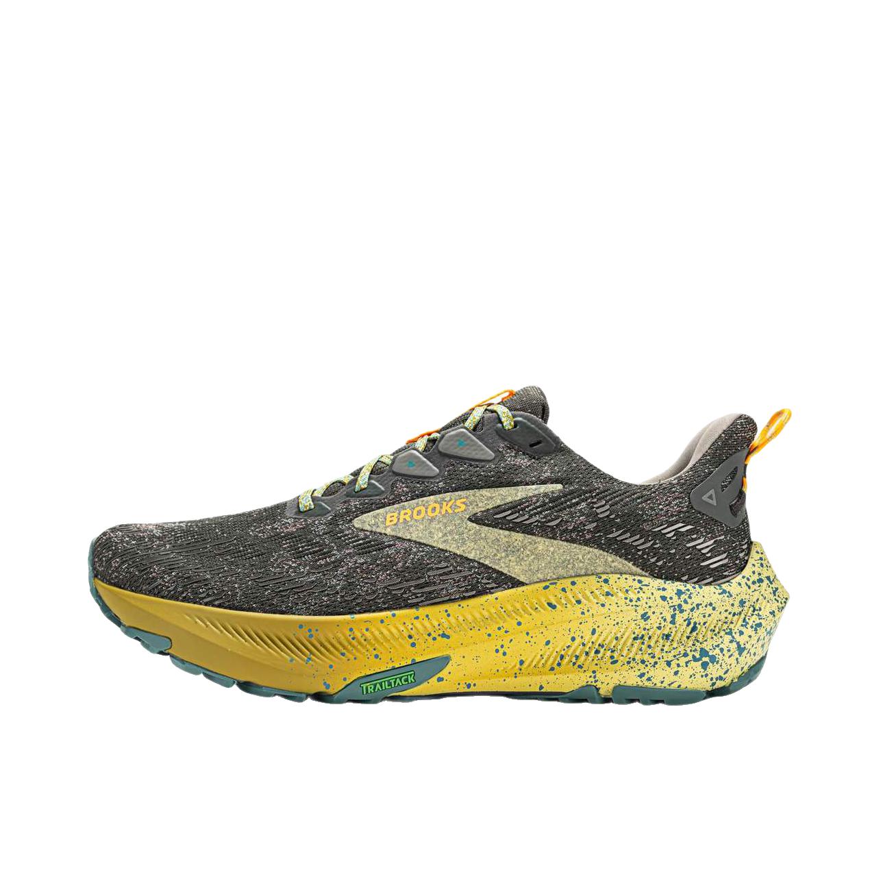 推荐商品：Brooks/布鲁克斯 Ghost Trail 越野跑鞋 百搭圆头透气舒适 灰色/桔红色/枯草色