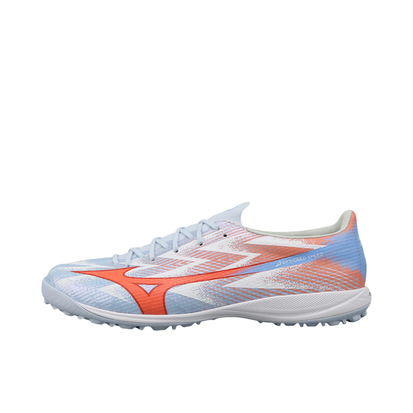 推荐商品：Mizuno/美津浓 α III TF 足球鞋 高端胶质碎钉 白色/灰色/蓝色/橙色