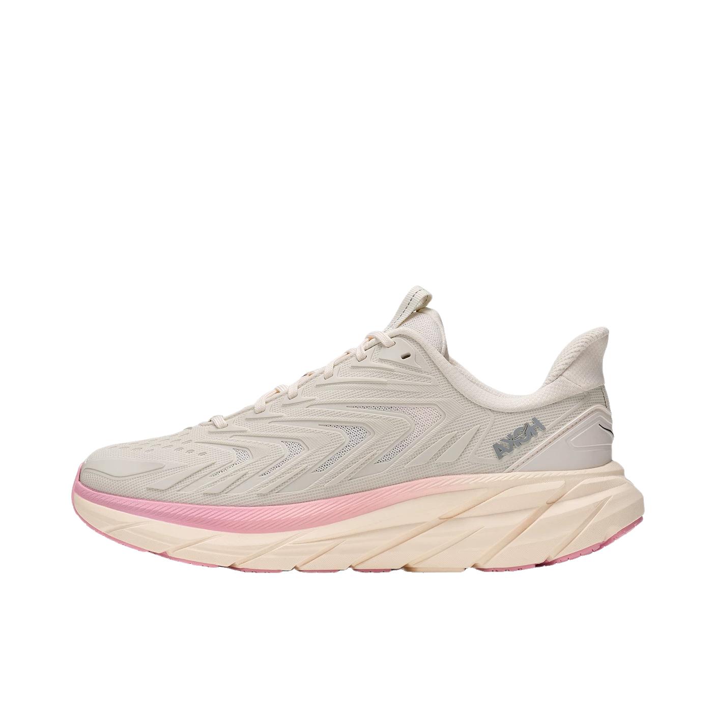 推荐商品：HOKA ONE ONE Clifton UTL 跑鞋 舒适百搭防滑耐磨 雅石白/露水粉