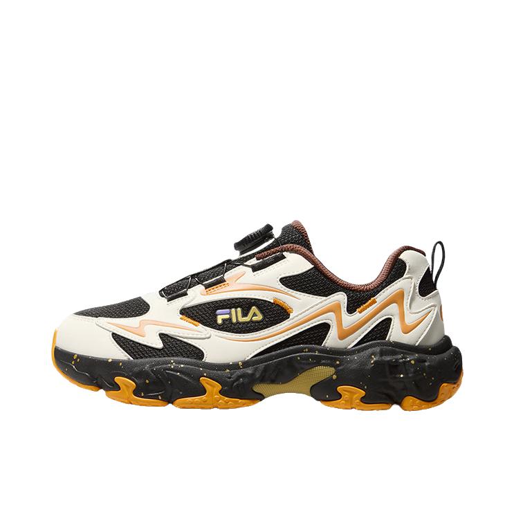 推荐商品：FILA/斐乐 运动鞋儿童 旋钮复古 K55B641101F 大童/黑色/奶白色