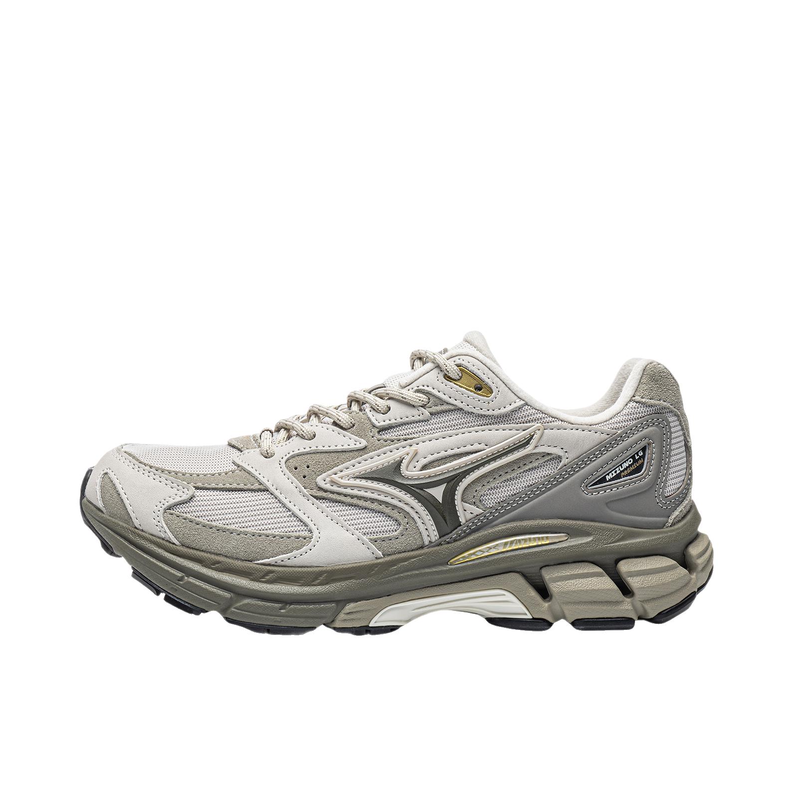 推荐商品：Mizuno/美津浓  LG PREMIUM  复古潮流 防滑耐磨 缓震透气 舒适轻便  跑鞋 黄桦灰/幻想灰/褐色/灰色