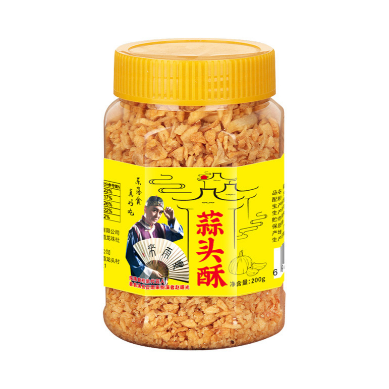 推荐商品：乐落食 蒜头酥 罐装