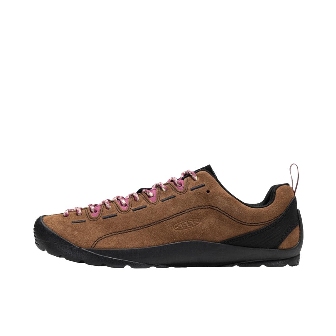 推荐商品：KEEN/科恩 Jasper 户外休闲鞋 百搭系带平跟舒适 野牛棕/桃粉色