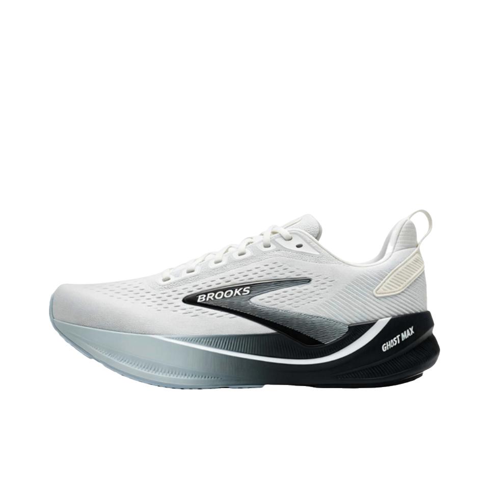 推荐商品：Brooks/布鲁克斯 Ghost Max 4 跑鞋 系带舒适 黑色/白色