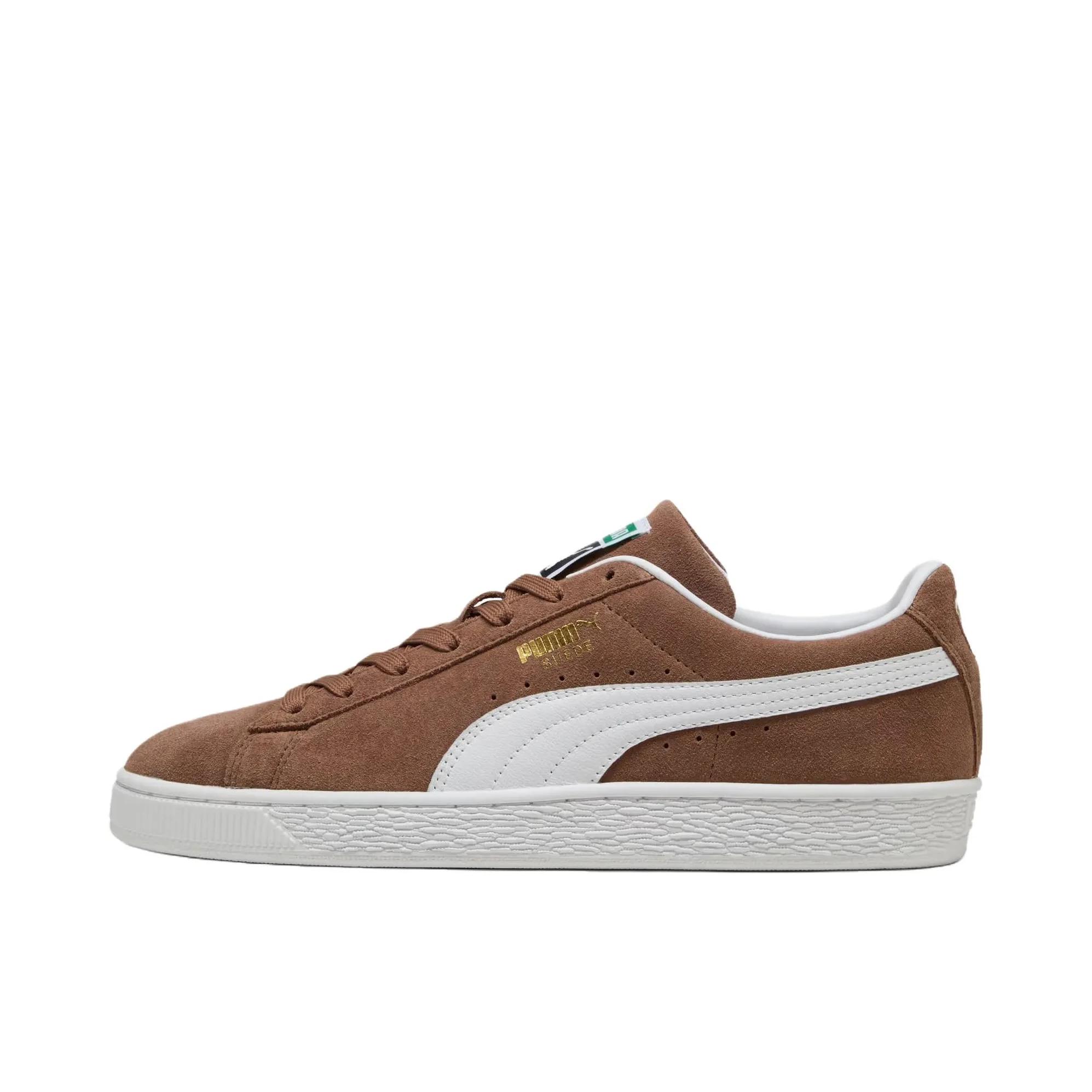 推荐商品：Puma/彪马 Suede Classic 面包鞋 板鞋 舒适百搭防滑耐磨轻便透气复古低帮圆头 咖啡色/白色