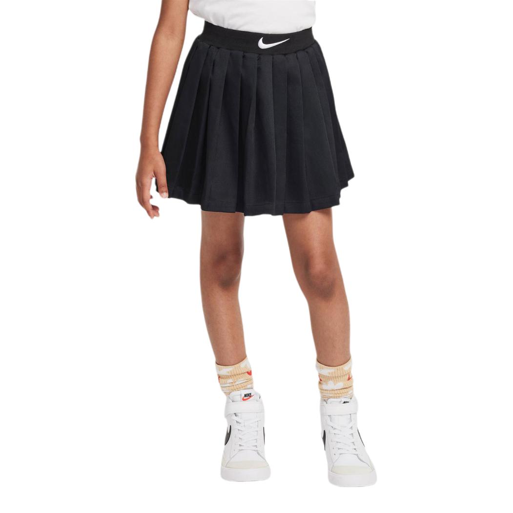 推荐商品：Nike/耐克童装 透气纯色速干半身短裙 女中小童 HQ7747 黑