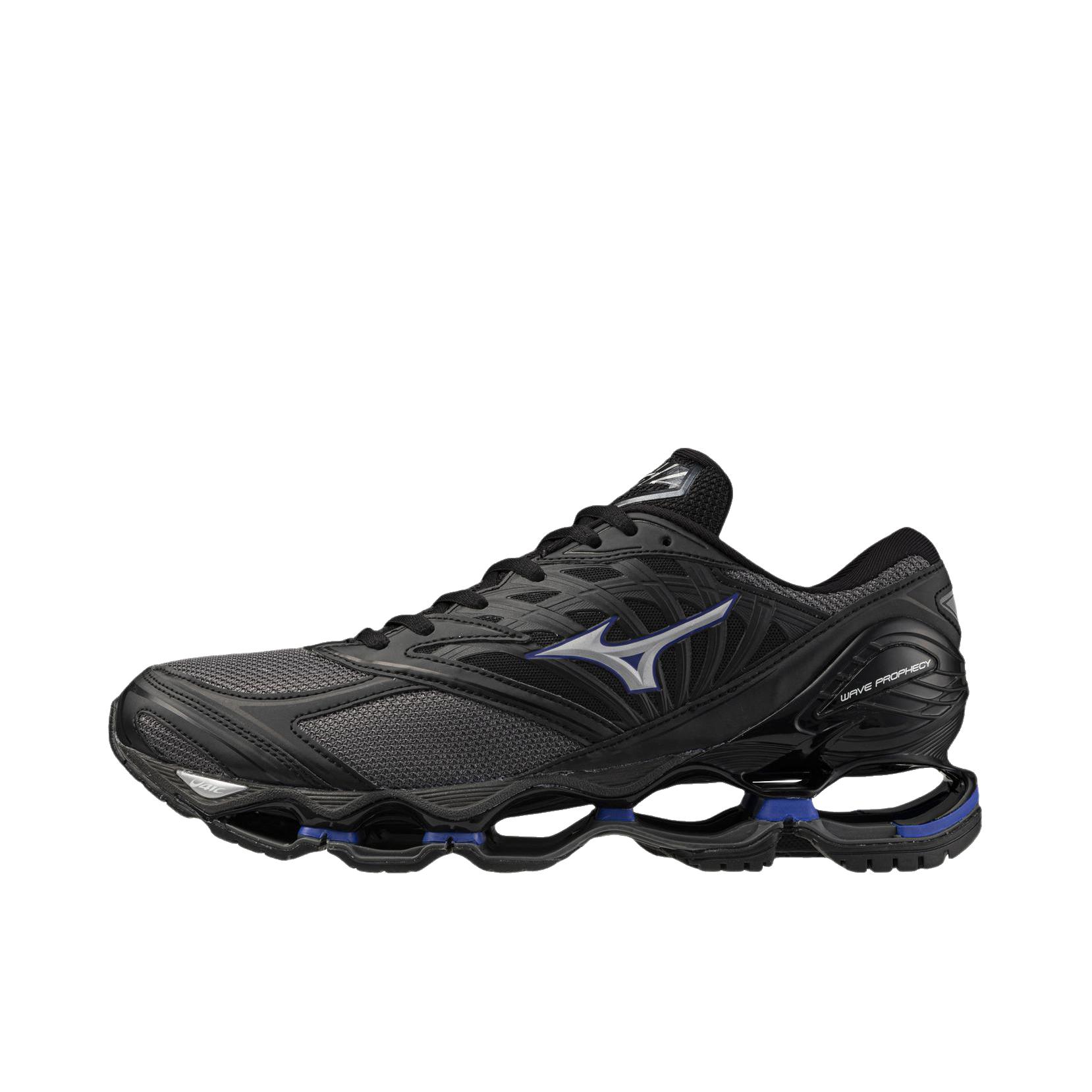 推荐商品：Mizuno/美津浓  Wave Prophecy LS  预言  缓震回弹 防滑耐磨 舒适轻便  网布  透气 拼接织物 合成革 支撑 百搭时尚 休闲运动  跑鞋 暗黑色