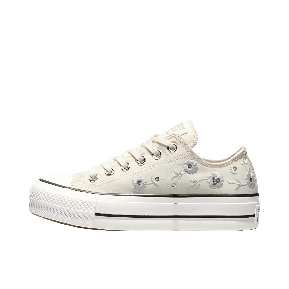 推荐商品：Converse/匡威 Chuck Taylor All Star Lift 帆布鞋 简约复古经典防滑耐磨舒适厚底圆头甜酷贴合松糕底流光风 浅米色
