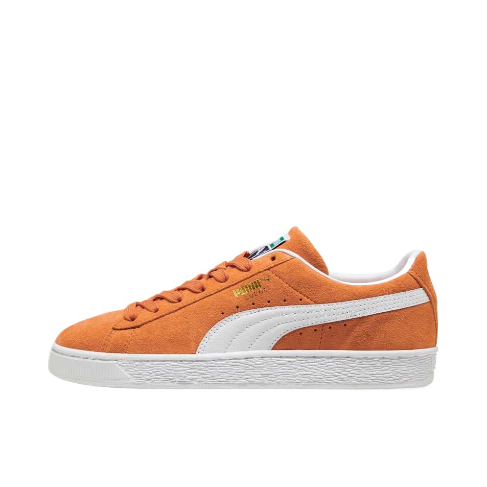 推荐商品：Puma/彪马 Suede Classic 面包鞋 板鞋 舒适百搭防滑耐磨轻便透气复古低帮圆头 橘红色/彪马白