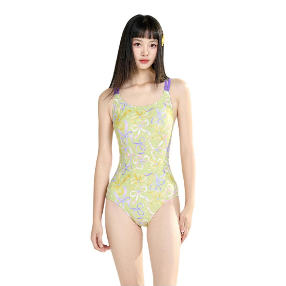 推荐商品：KISSINGGOURAMI 2026SS 亲肤透气印花连体泳衣 女装 Y5011 黄