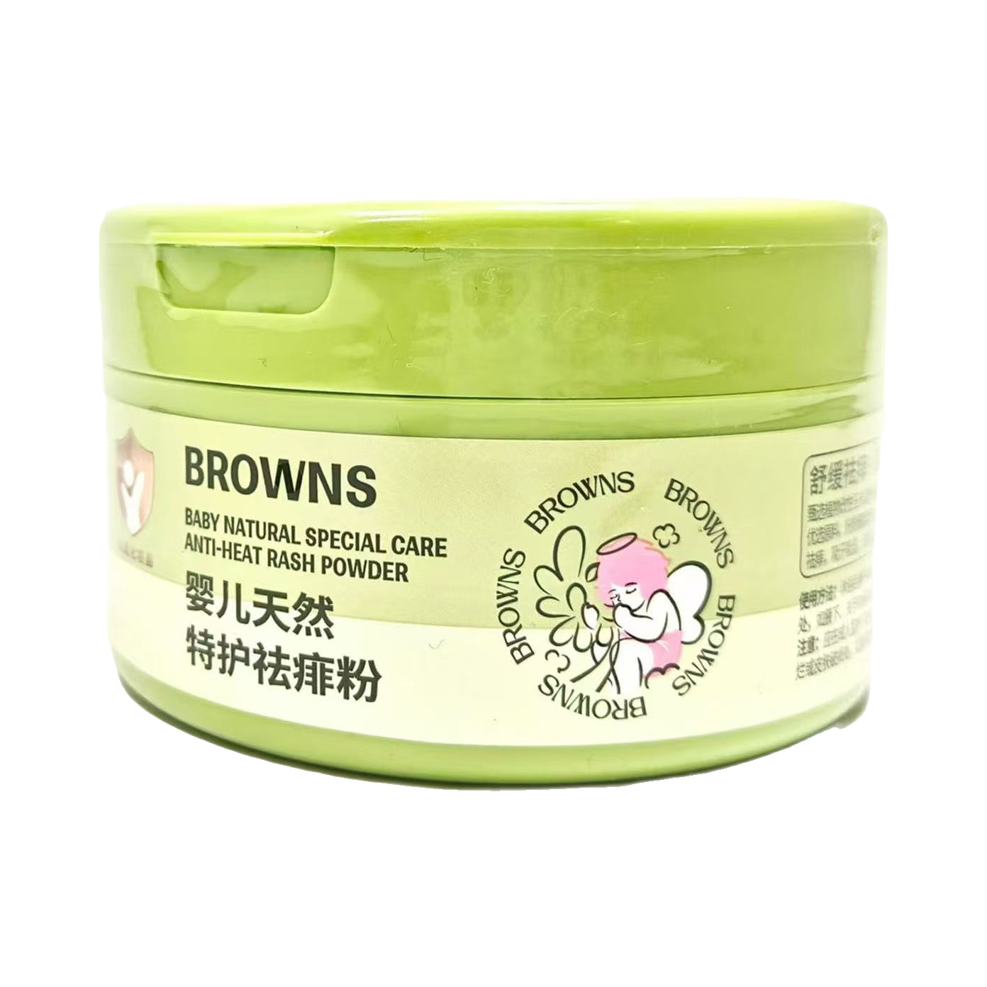 推荐商品：Browns/布朗天使 婴儿天然特护祛痱粉爽身舒缓吸汗清凉干爽