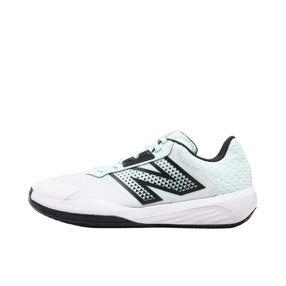 推荐商品：New Balance 696 v6 舒适 防滑 耐磨 圆头 网球鞋 B宽/女款/白色/奶蓝色