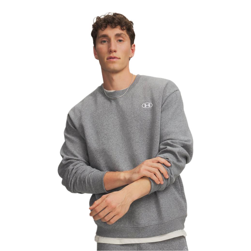 Under Armour/安德玛 2026AW 亲肤套头圆领长袖卫衣 6013447 浅岩灰