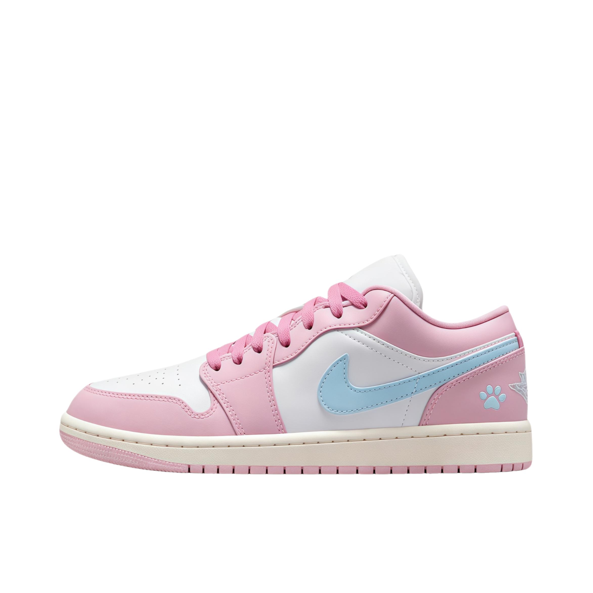 推荐商品：【定制球鞋】Air Jordan 1 减震 耐磨 透气 平跟 复古 潮流 简约 包裹性 防滑 轻便 支撑 增高 板鞋 甜心喵爪