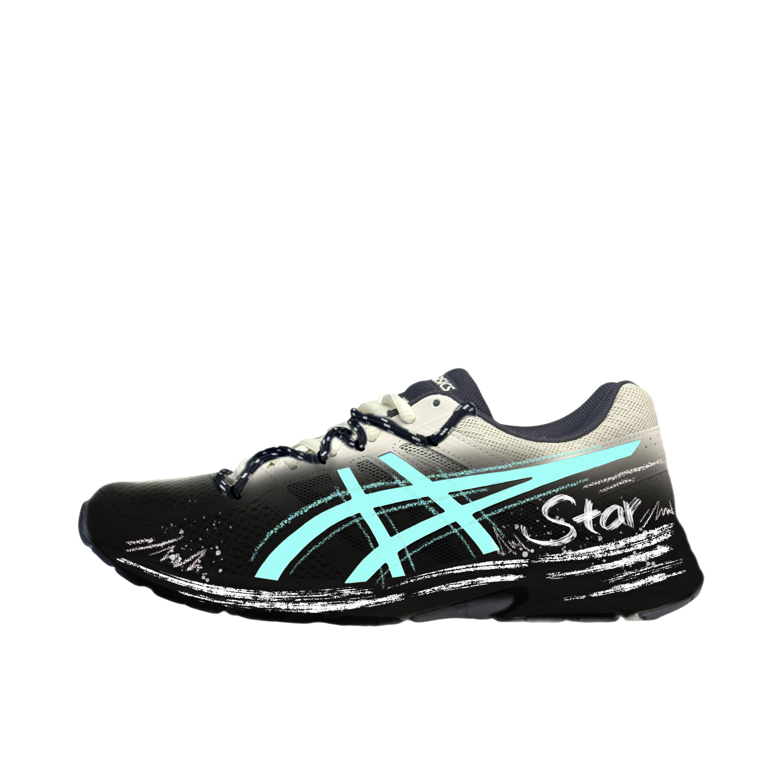 推荐商品：【定制球鞋】 Asics/亚瑟士 Gel-Contend 4 跑鞋 复古百搭防滑耐磨减震透气舒适低帮短跑长跑包裹性 霜砾