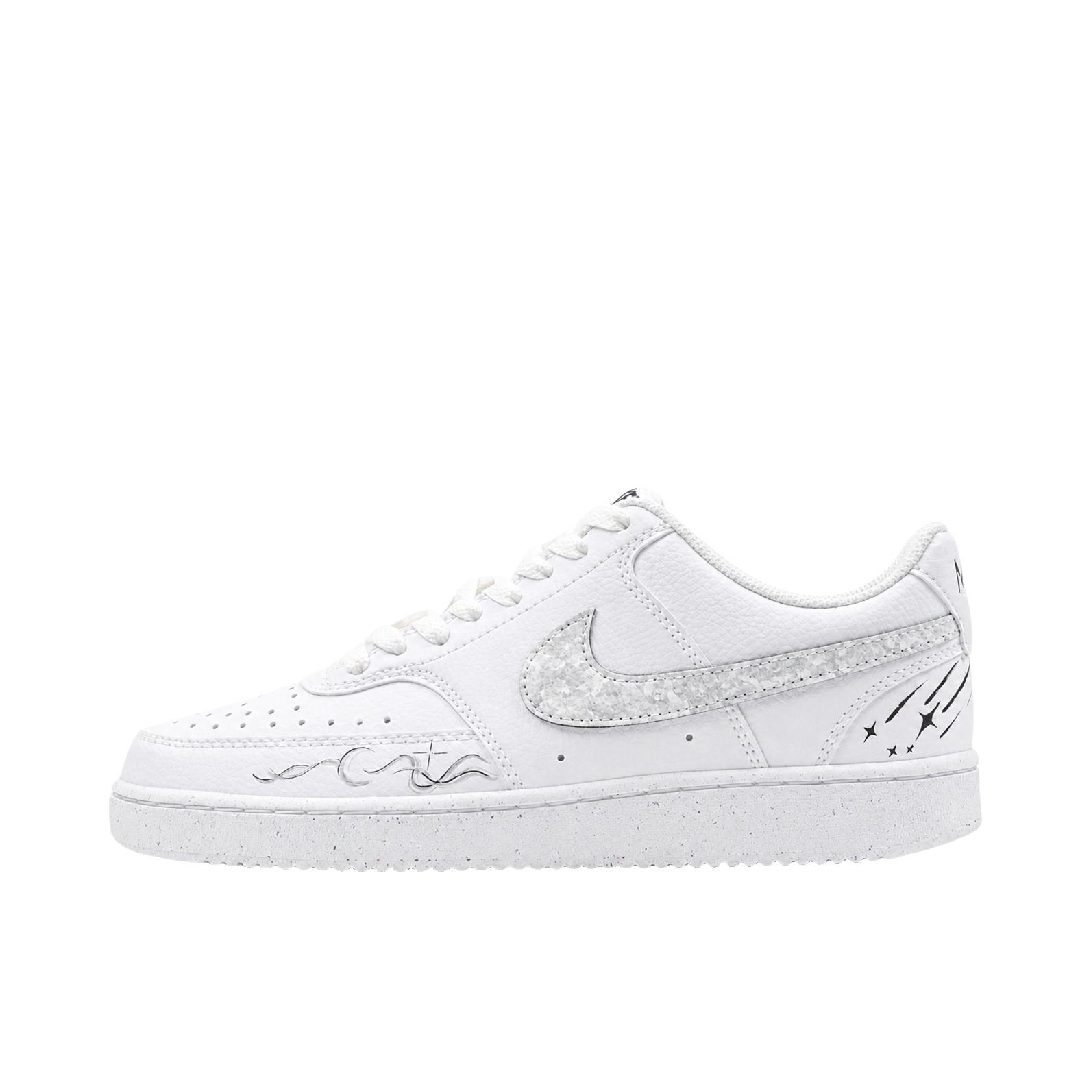 推荐商品：【定制球鞋】 Nike Court Vision 1 板鞋 防水美式简约防滑减震复古 银痕星辰