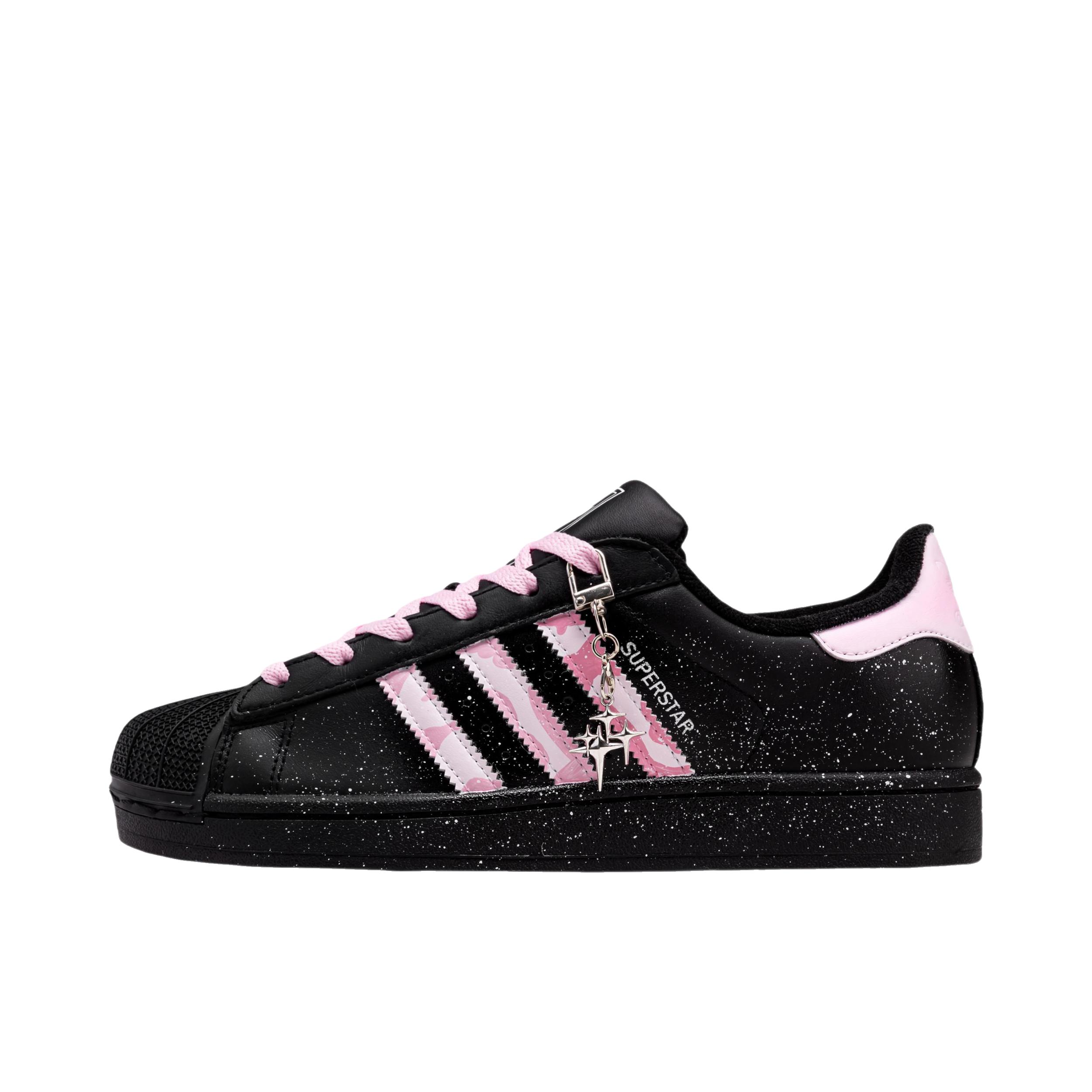 推荐商品：【定制球鞋】 adidas Originals Superstar 板鞋 防踢减震防滑耐磨百搭潮流时尚合成革贝壳头 甜酷星曜