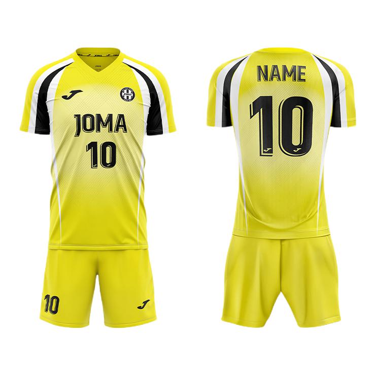 Joma 速干V领拼色运动套装 H9120FP0100F03 黄