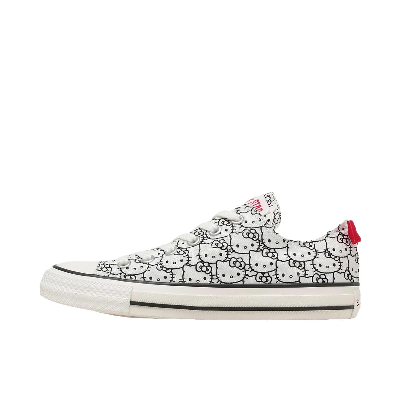 推荐商品：Converse/匡威 ALL STAR OX Hello Kitty 帆布鞋 休闲透气 Sanrio/三丽鸥联名/白色/黑色