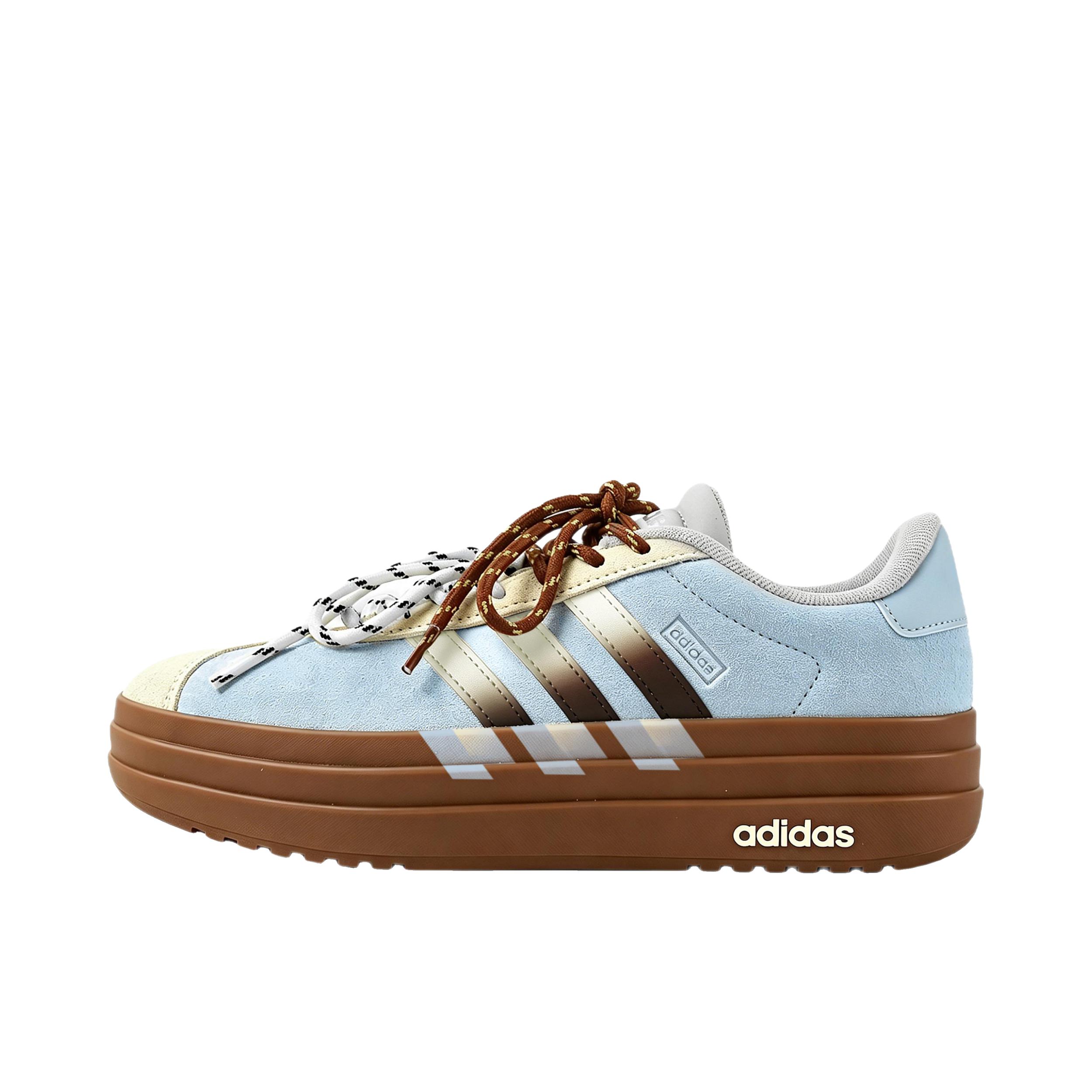推荐商品：定制款 adidas VL Court Bold 板鞋 百搭低帮圆头系带 女款/海盐可可