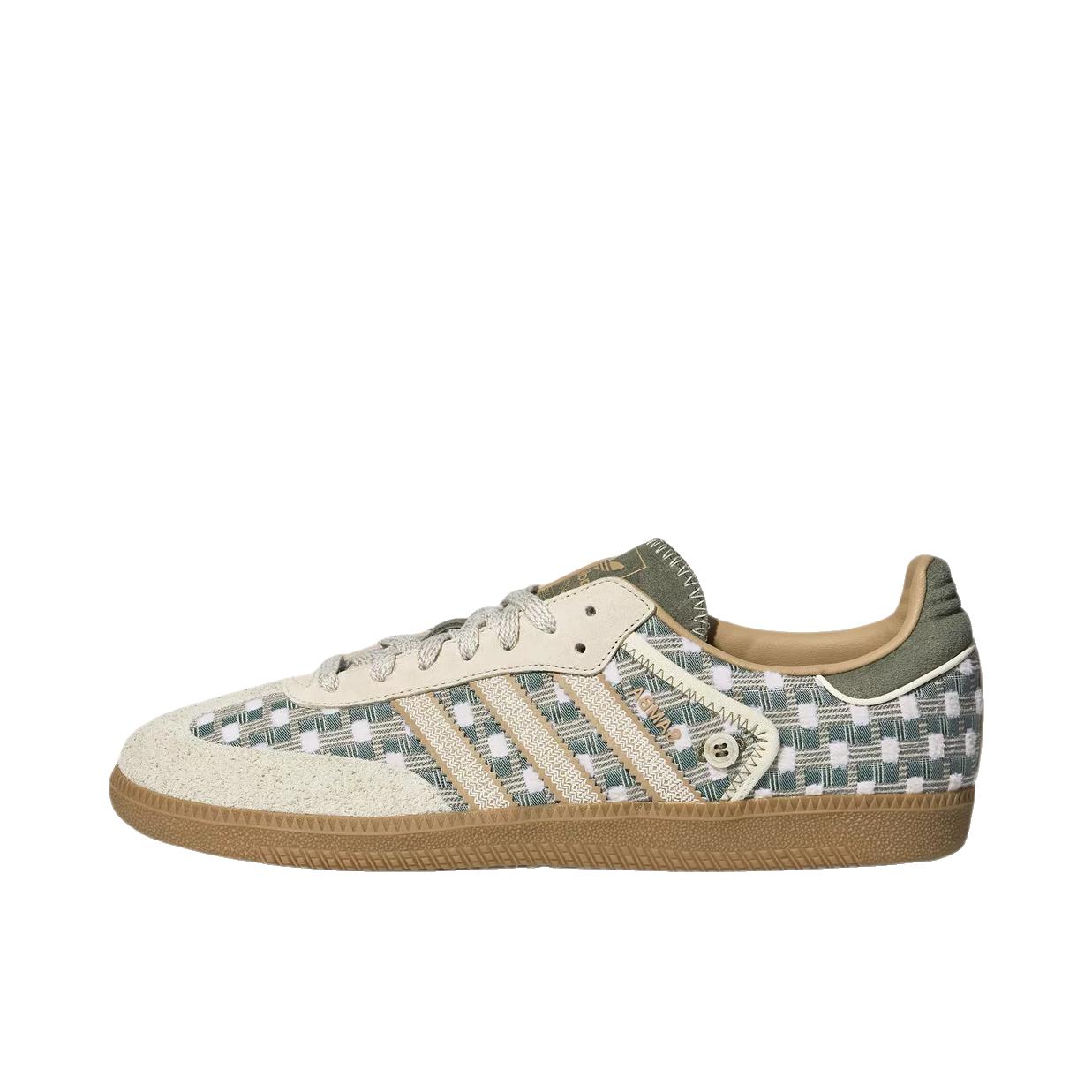 推荐商品：adidas Originals Samba OG T头鞋 板鞋 经典复古舒适百搭耐磨合成革圆头薄底贴合 卵石银灰/暖沙色/红色