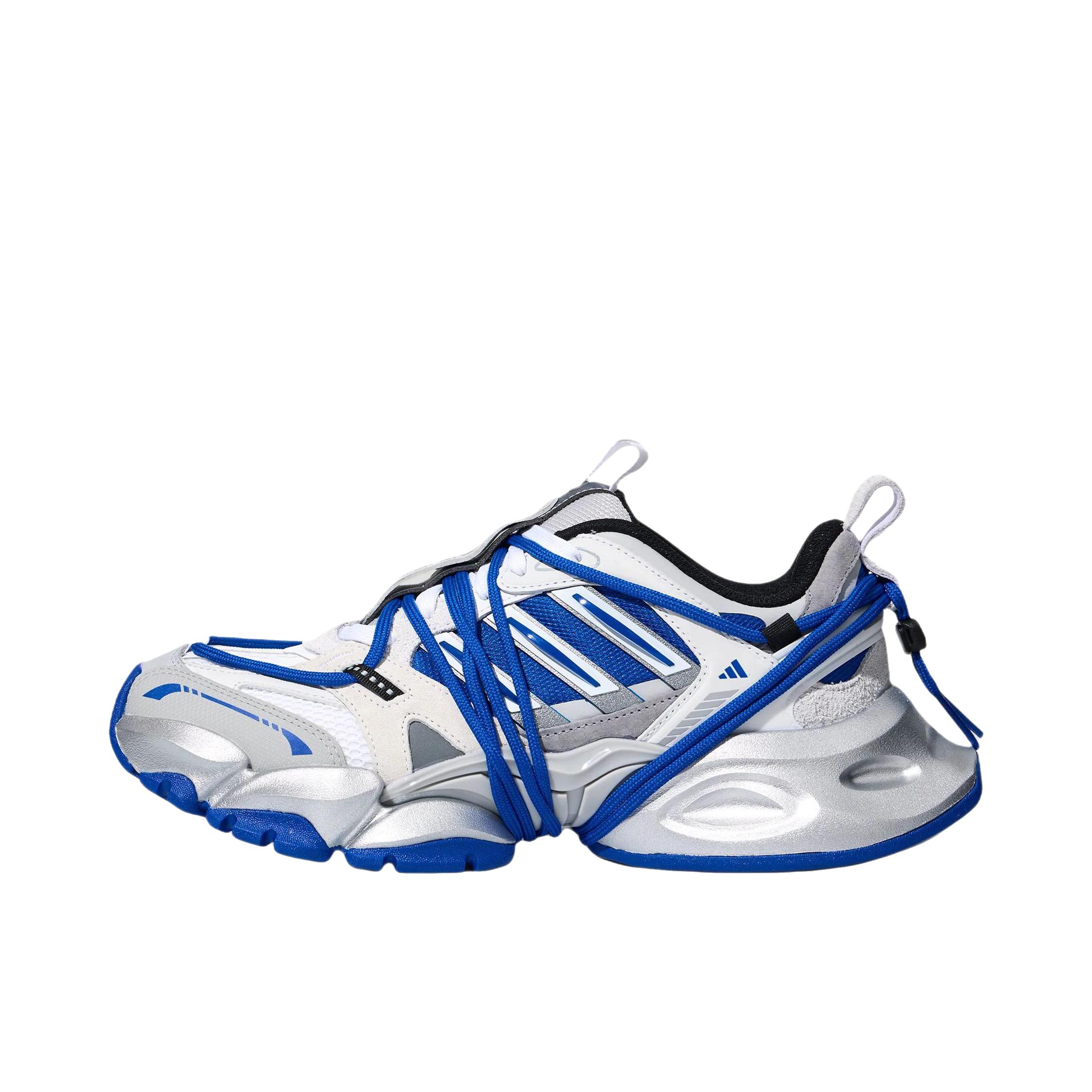 推荐商品：adidas XLG RUNNER DELUXE 2.0 FOS 跑鞋 舒适透气耐磨 奶白色/蓝色