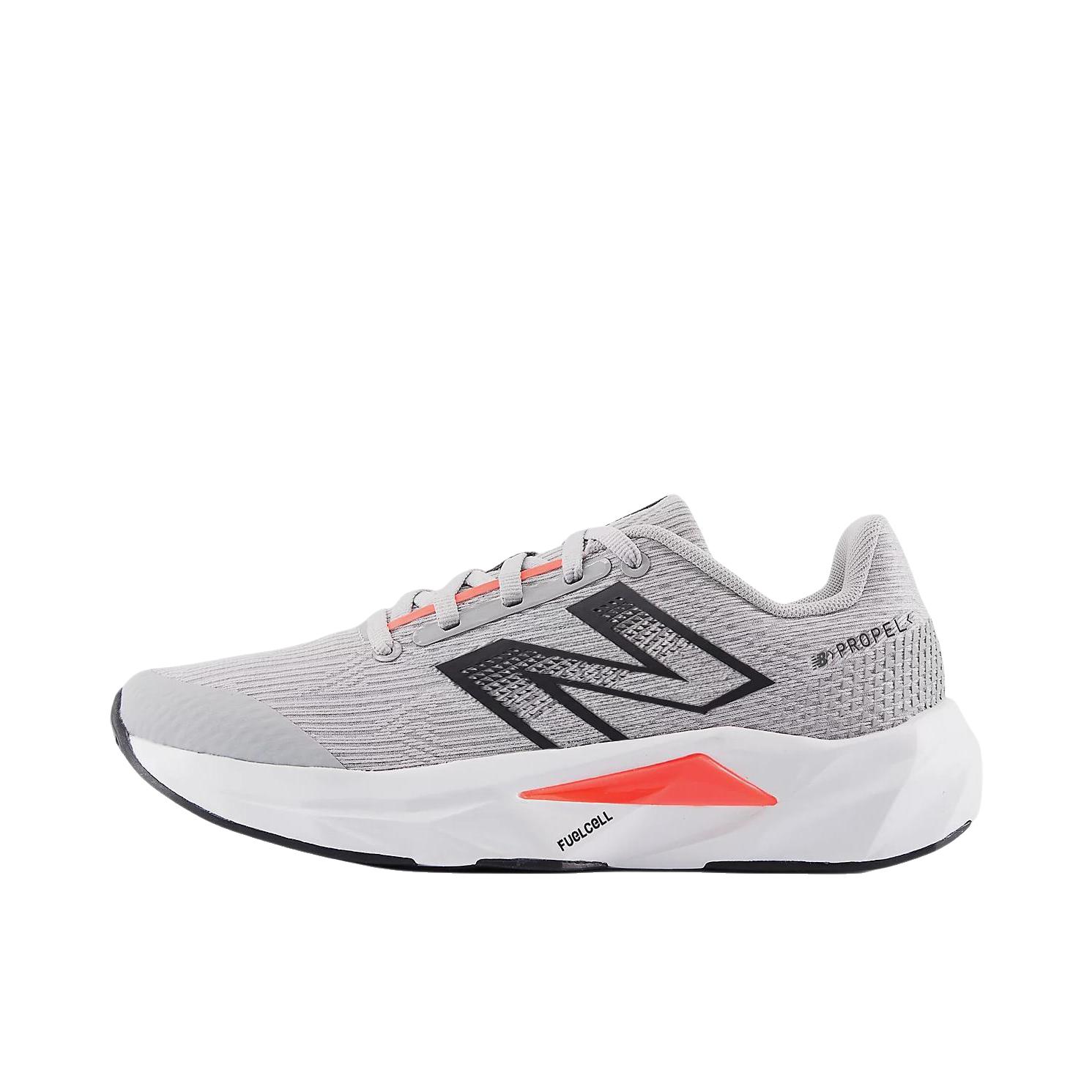推荐商品：New Balance FuelCell Propel v5 跑鞋 防滑耐磨缓震回弹舒适轻便低帮百搭支撑 M宽/大童/灰色