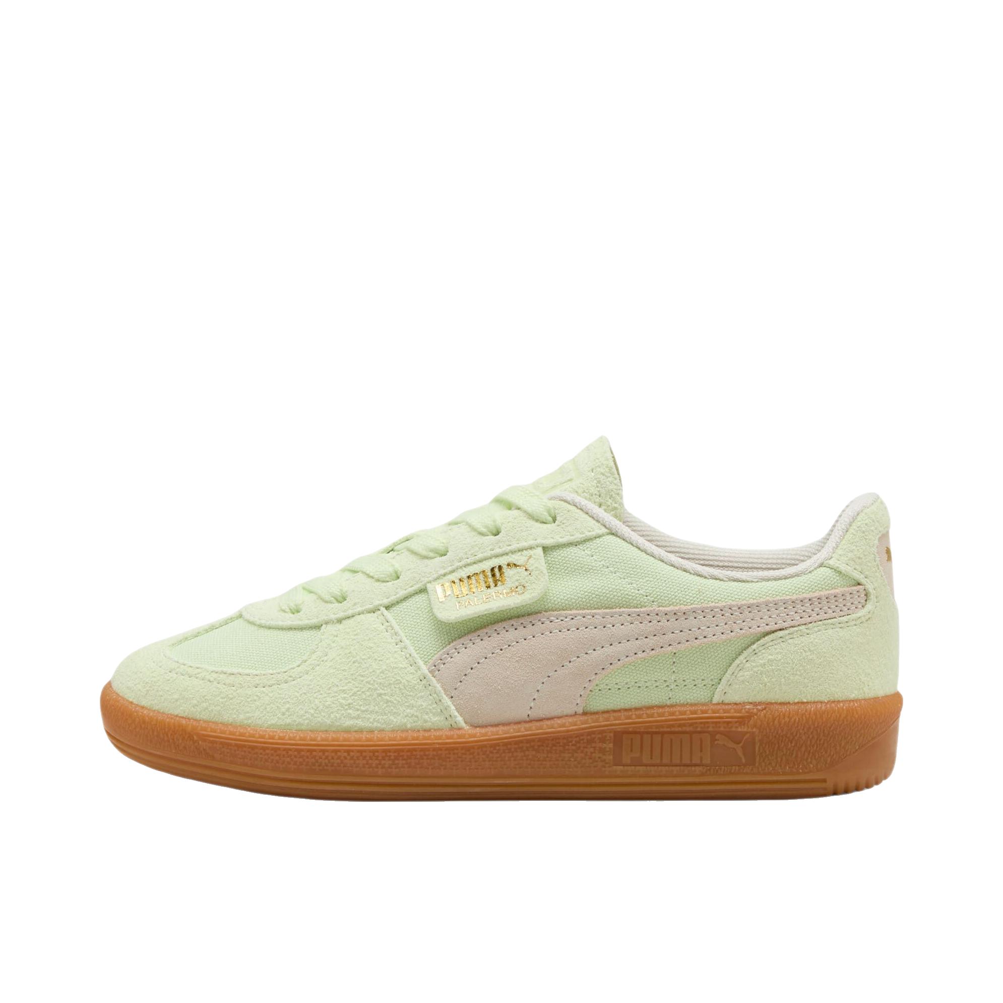 推荐商品：【朴彩英同款】 Puma/彪马 Palermo Og T头鞋 德训鞋 运动休闲鞋 时尚潮流拼接舒适百搭薄底复古 女款/浅绿色