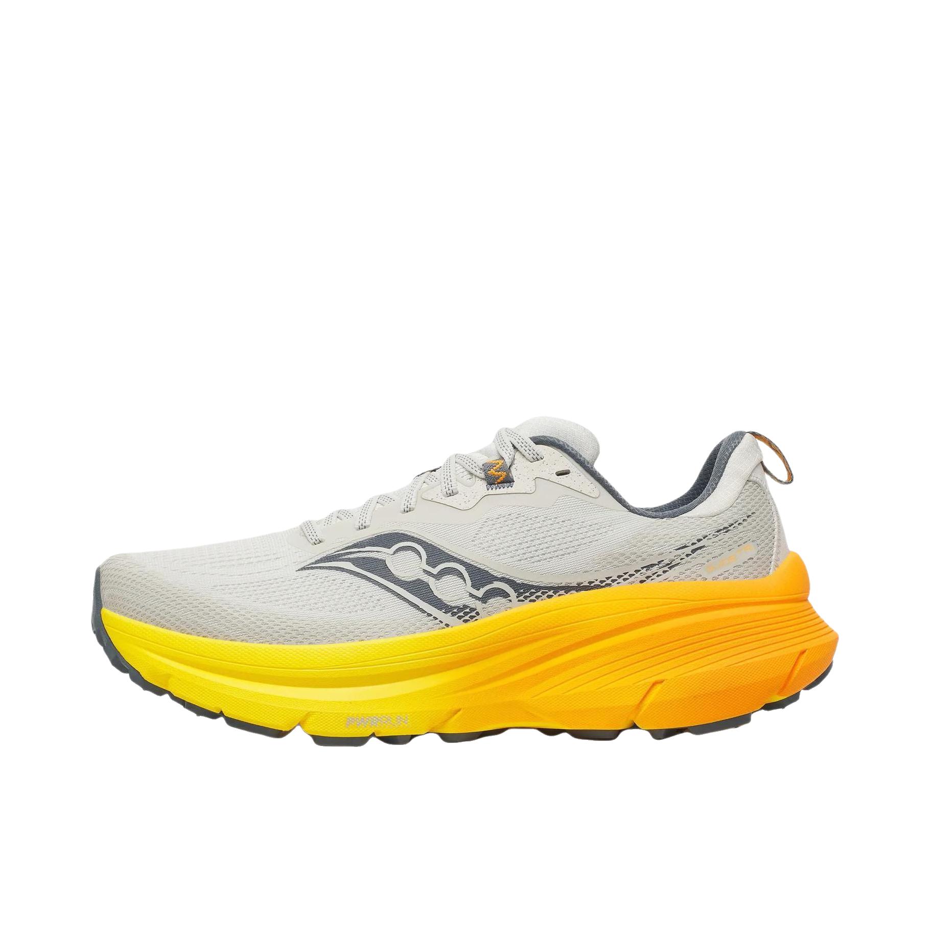 推荐商品：Saucony/索康尼 Guide 向导 TR 跑鞋 舒适防滑透气 灰色/黄色