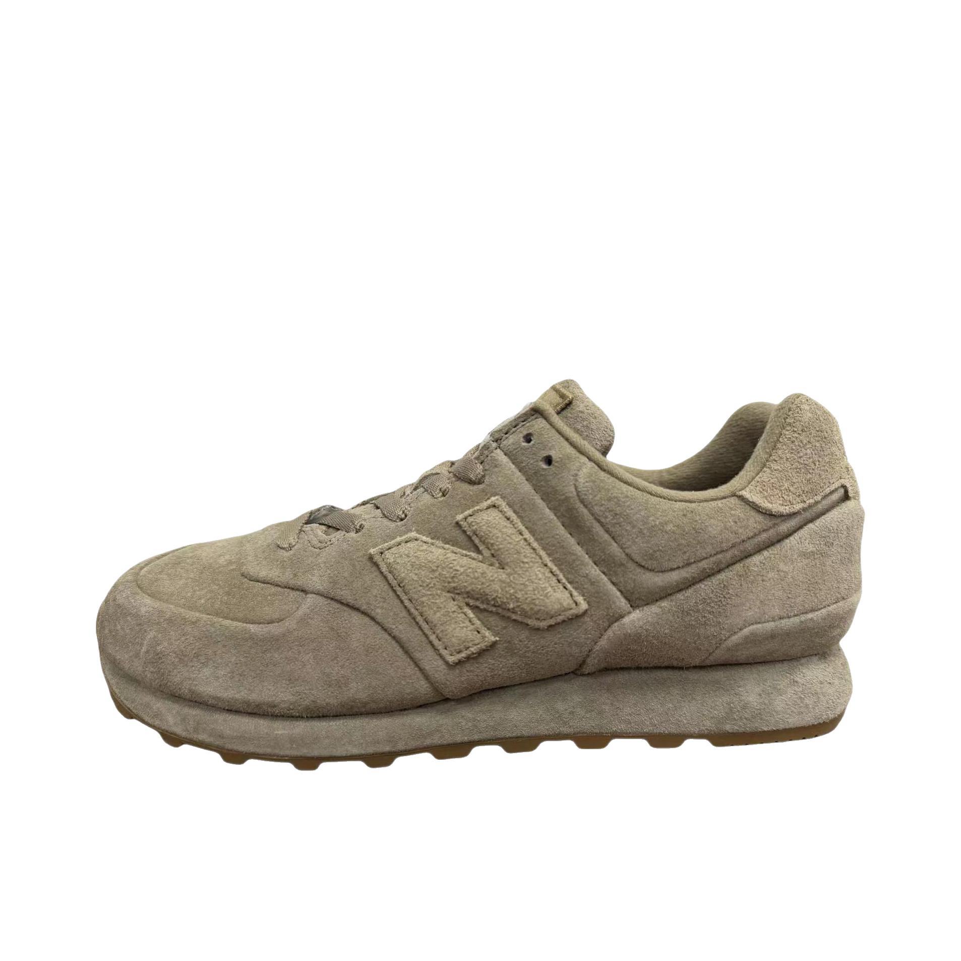 推荐商品：New Balance 574 运动休闲鞋 阿甘鞋 经典复古防滑耐磨缓震舒适透气时尚百搭轻便 STONE ISLAND NB 574 第四代联名款/D款/沙岩色 
