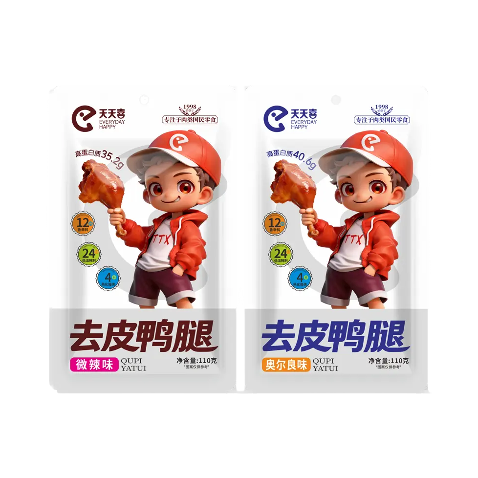 推荐商品：天天喜 110g/袋 去皮鸭腿 多口味组合