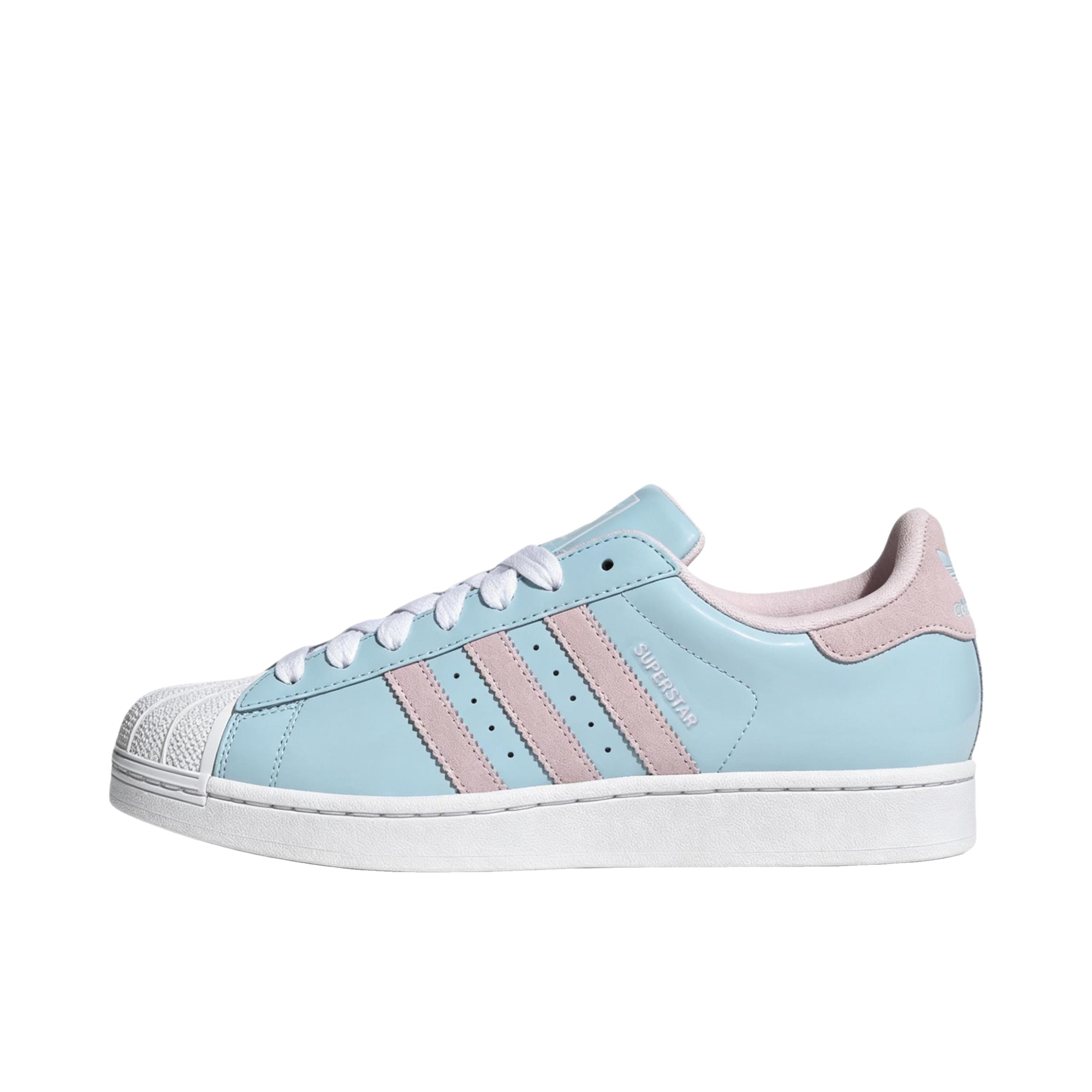 推荐商品：【宋雨琦同款】 adidas Originals Superstar 板鞋 轻便贝壳头薄底舒适百搭耐磨复古 浅蓝色/象牙白