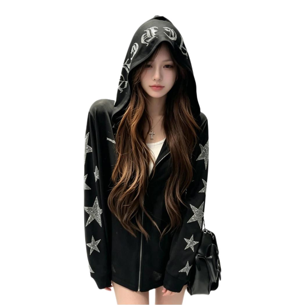 推荐商品：DIMENSTORE 2026SS 透气冰丝连帽长袖防晒衣 女装 DIMMHA011-1965-AACC 黑/升级版