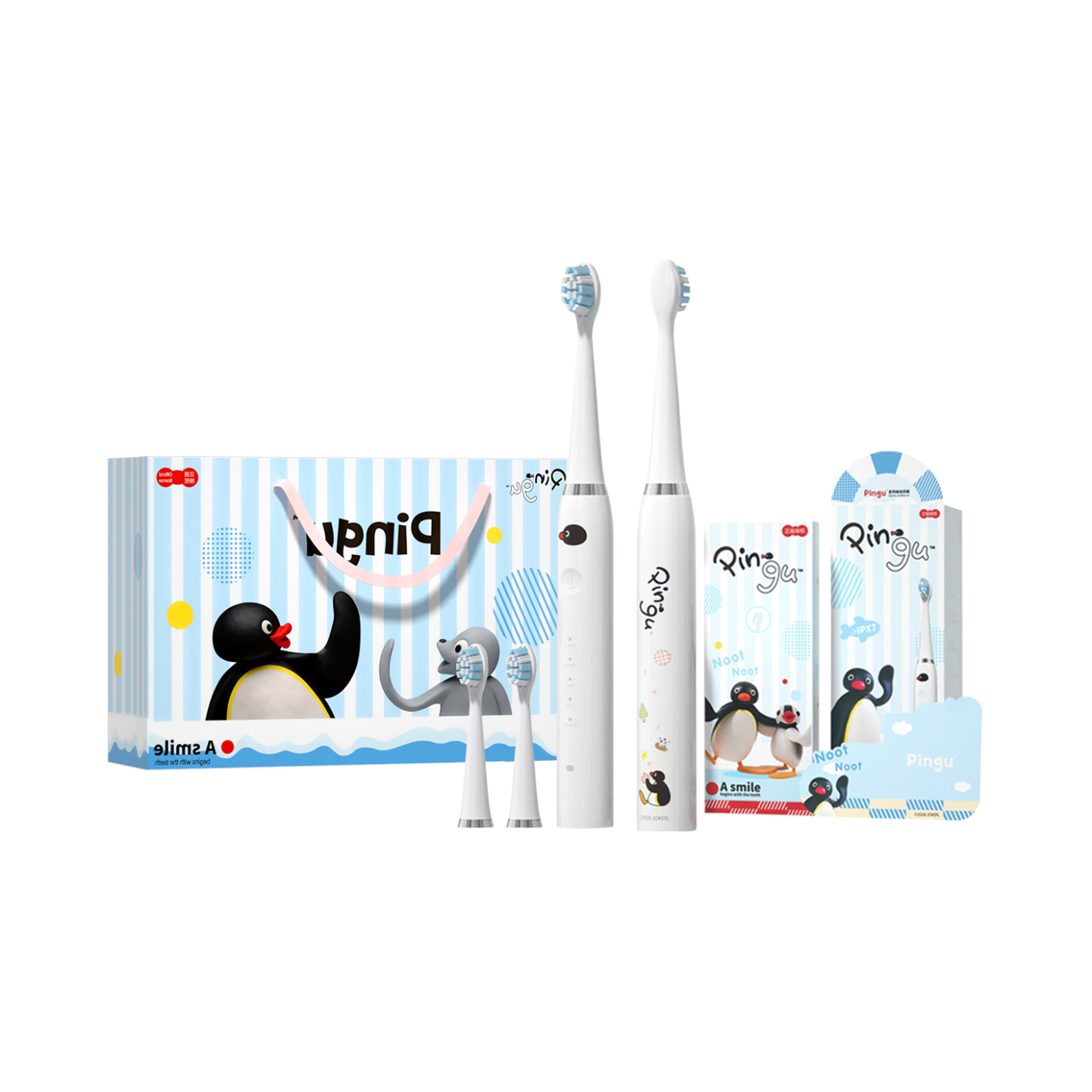 推荐商品：【礼盒装】PINGU YS-02 成人款电动牙刷 快速清洁 换区提醒 IPX7级防水 ​全自动​ ​5档模式调节​ ​长续航​