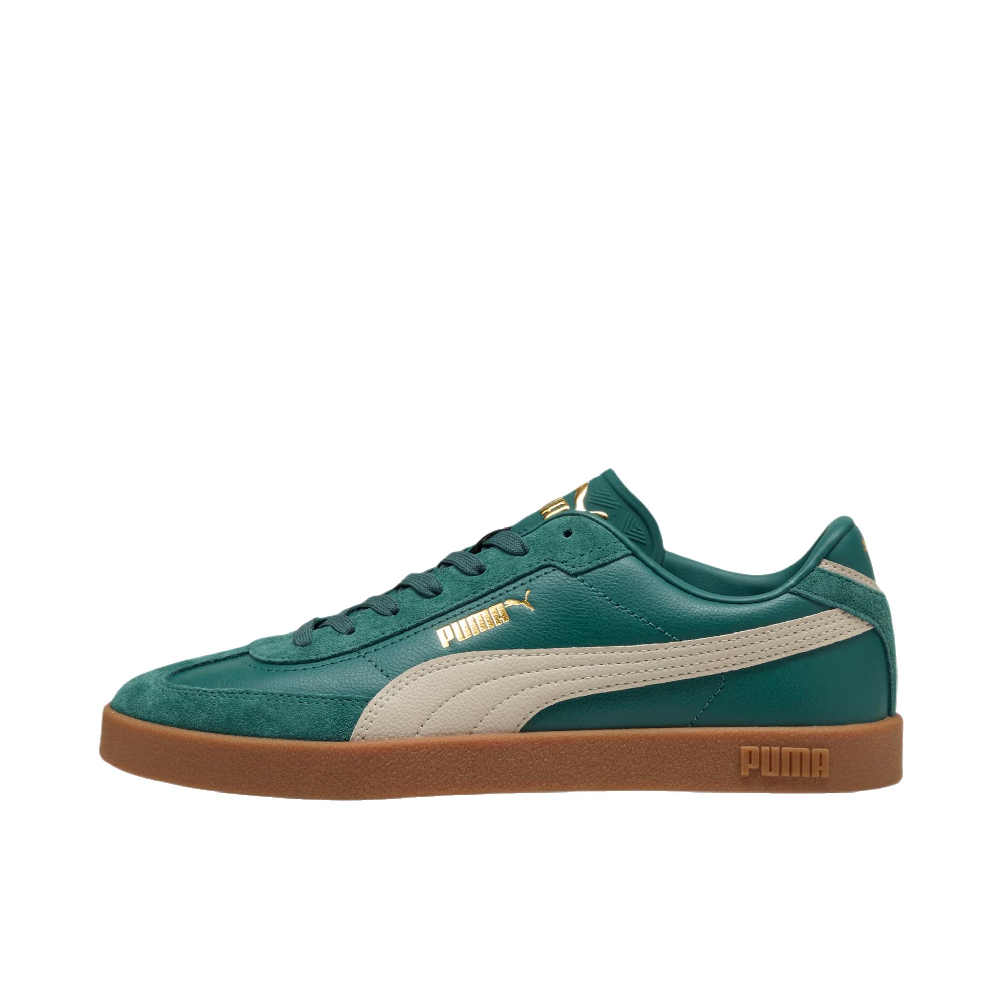 推荐商品：Puma/彪马 Club II Era T头鞋 德训鞋 板鞋 薄底防滑耐磨轻便低帮系带复古百搭支撑圆头贴合 银雾/红色节奏