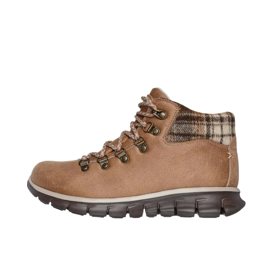 推荐商品：Skechers/斯凯奇 Synergy - Plaid Mood 徒步鞋 户外鞋 潮流时尚百搭 女款/棕色