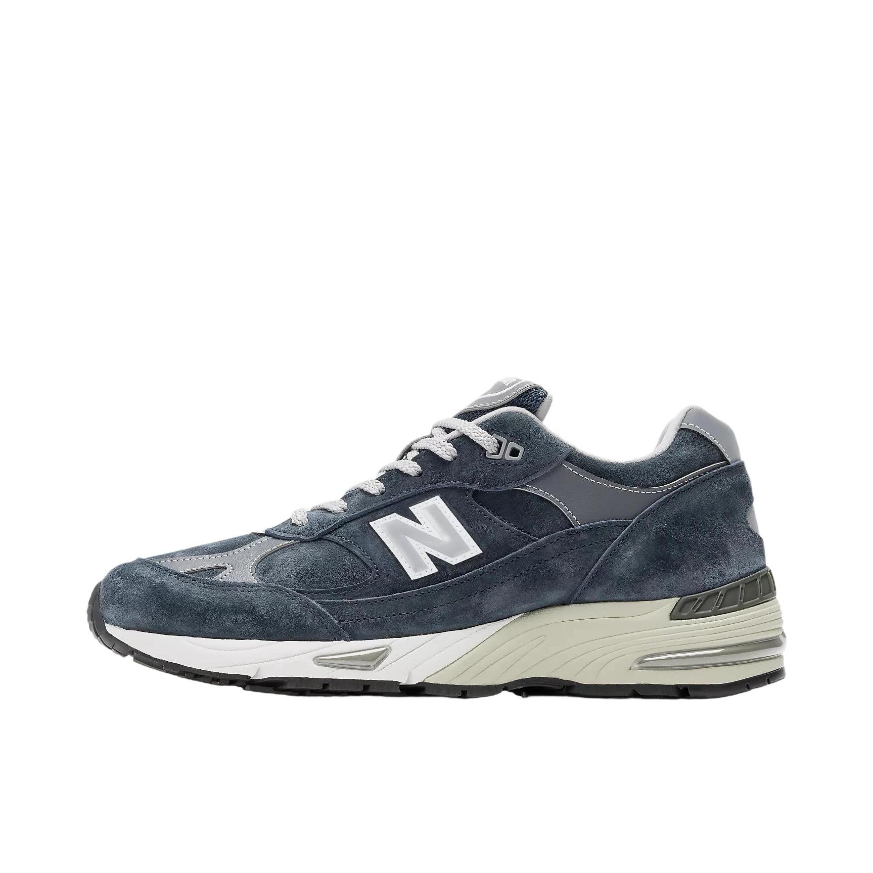 推荐商品：New Balance 991 跑鞋 舒适减震防滑耐磨织物网布透气经典复古休闲运动百搭通勤贴合 B宽/蓝色/深灰色