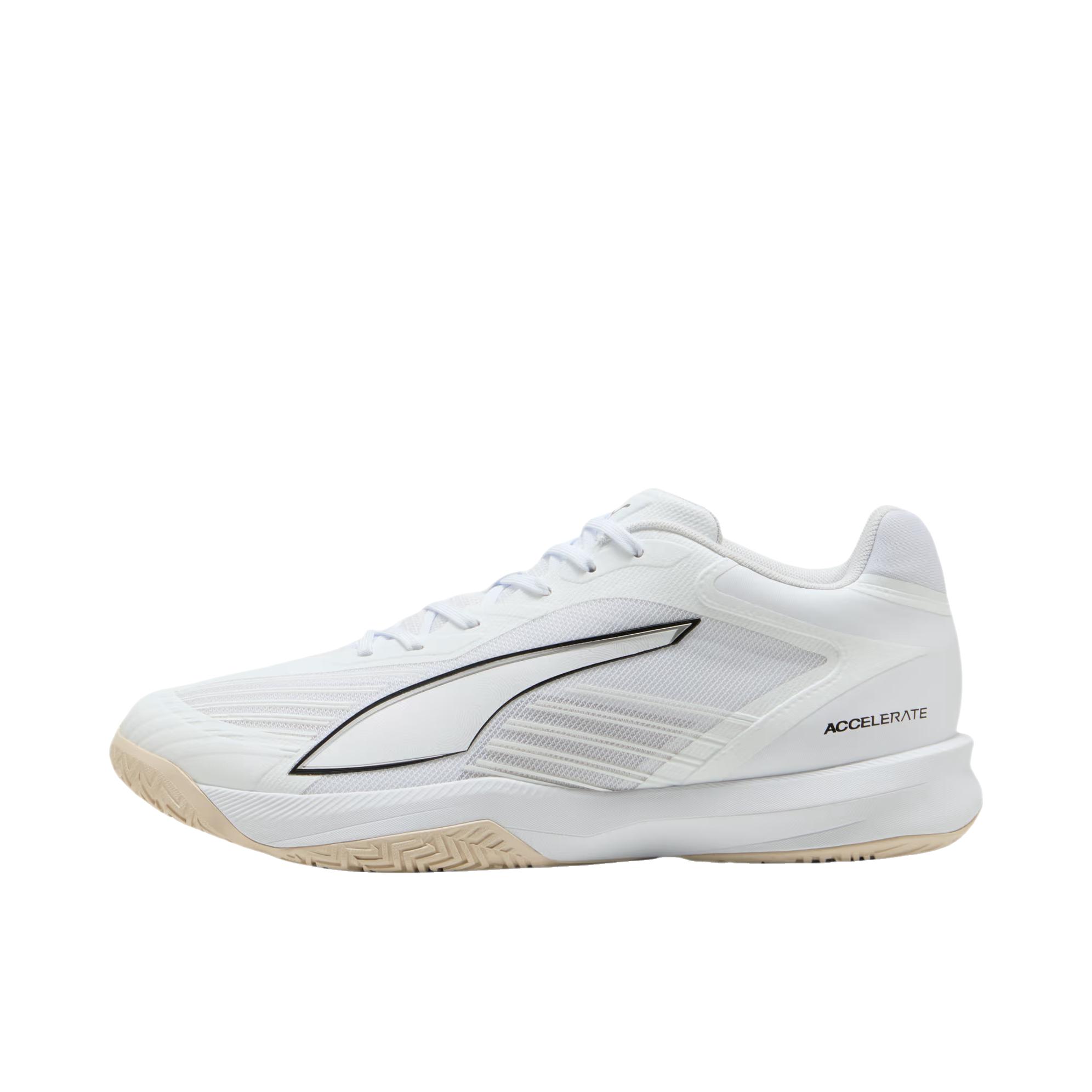 推荐商品：Puma/彪马 Accelerate Turbo 4 训练鞋 耐磨低帮厚底系带 PUMA白色/PUMA黑色/高山雪地