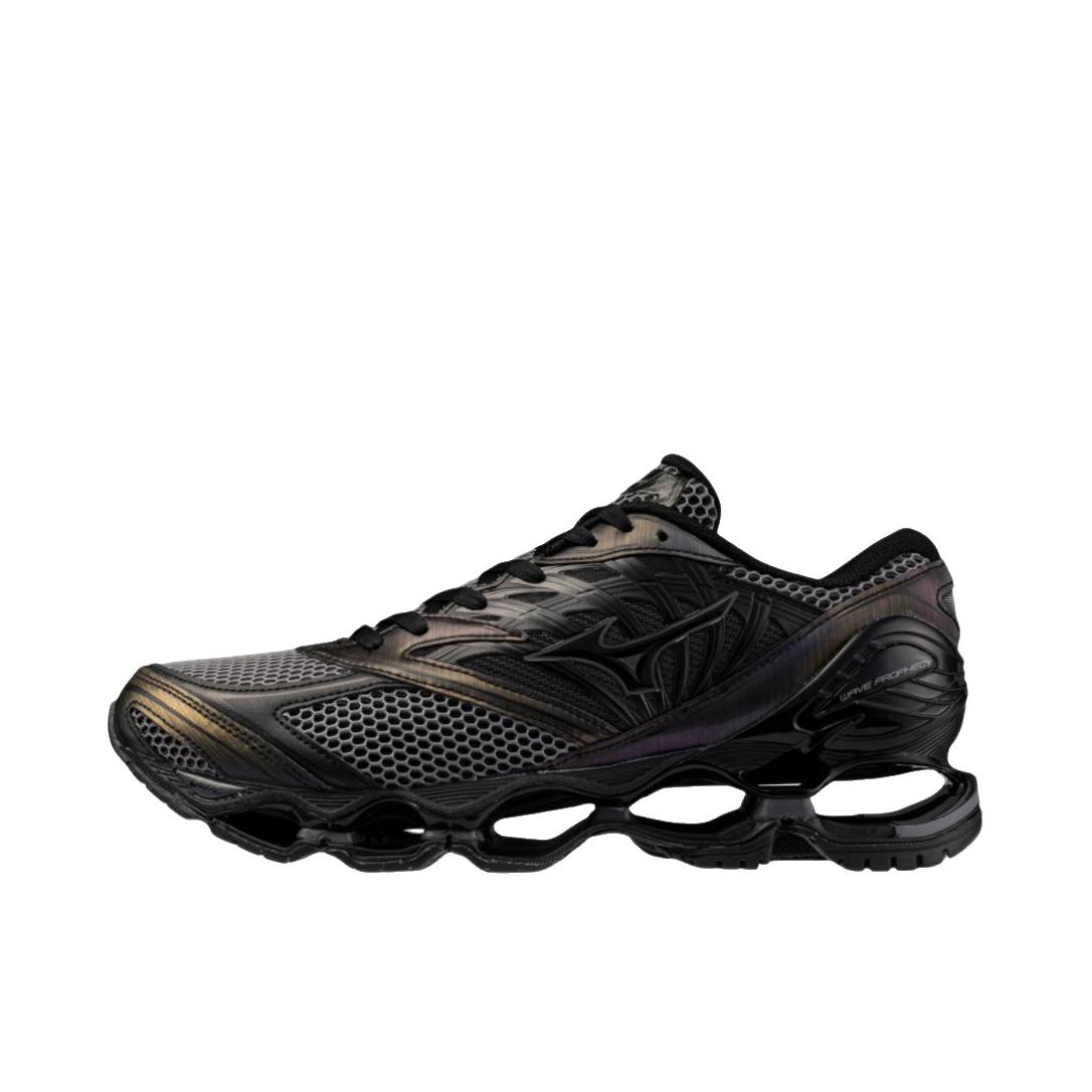 推荐商品：Mizuno/美津浓 WAVE PROPHECY 防滑 耐磨 跑鞋 黑色/金色