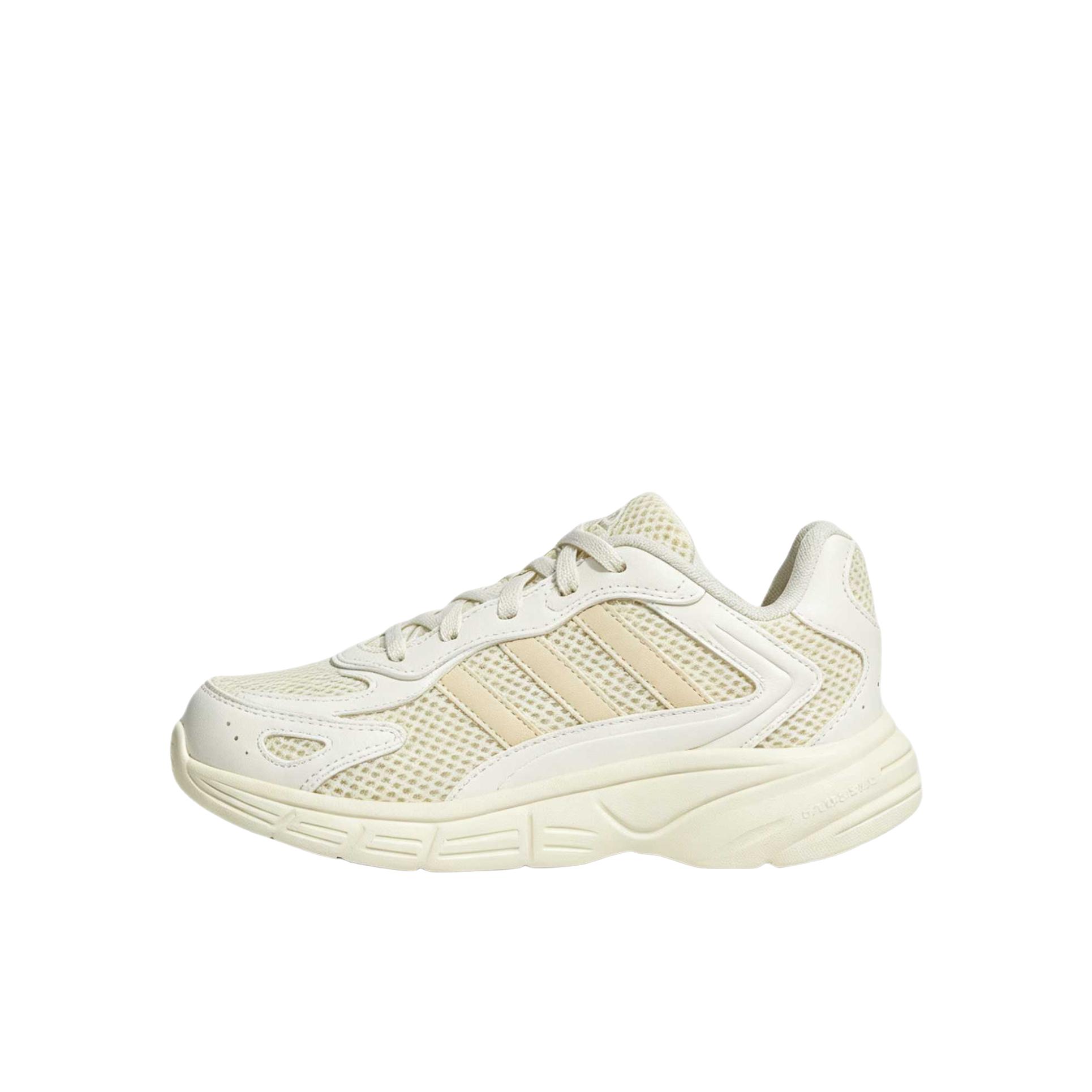 推荐商品：adidas ECLYPTIX 2000 跑鞋 系带低帮透气防滑耐磨合成革圆头 小童/乳白色/暖香草色/汉玉白