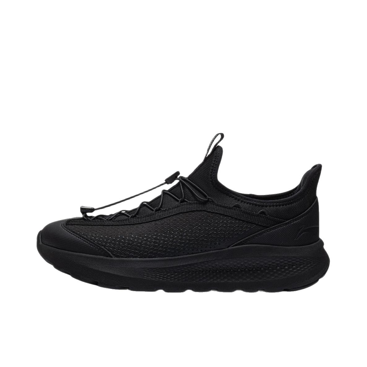 推荐商品：李宁 云逸 slip on 运动休闲鞋 柔软透气防滑耐磨 纯黑色