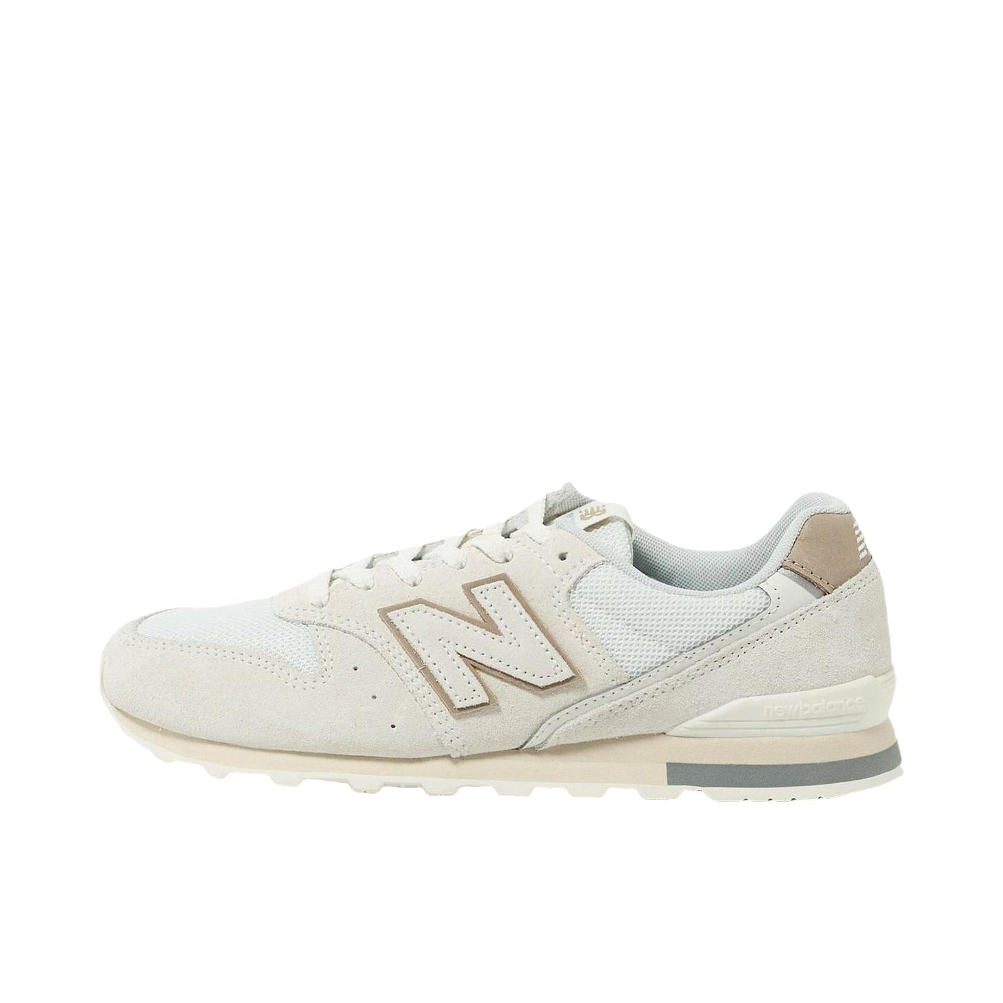 推荐商品：New Balance 996 织物 时尚复古 减震轻便 防滑耐磨 舒适透气 支撑 包裹性 增高 薄底 马拉松 人造革 防水 慢跑 运动休闲鞋 D宽/女款/米色/白色 