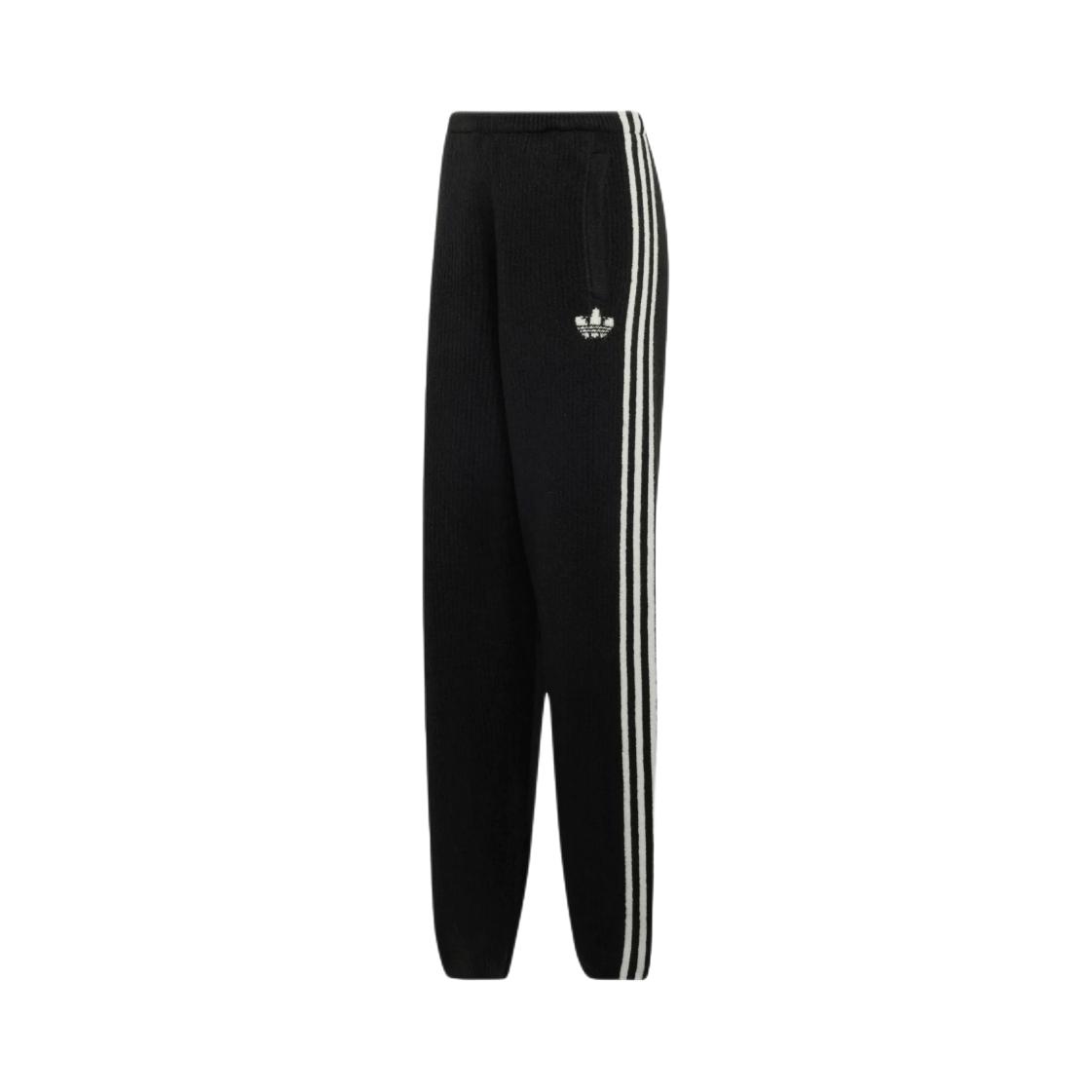 【JENNIE联名】adidas Originals/三叶草 2026AW 条纹束脚针织休闲长裤 女装 LD8918 黑