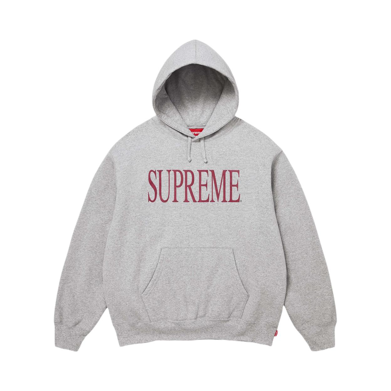 Supreme 2026AW 字母印花套头连帽长袖卫衣 SUP-FW26-032 石楠灰