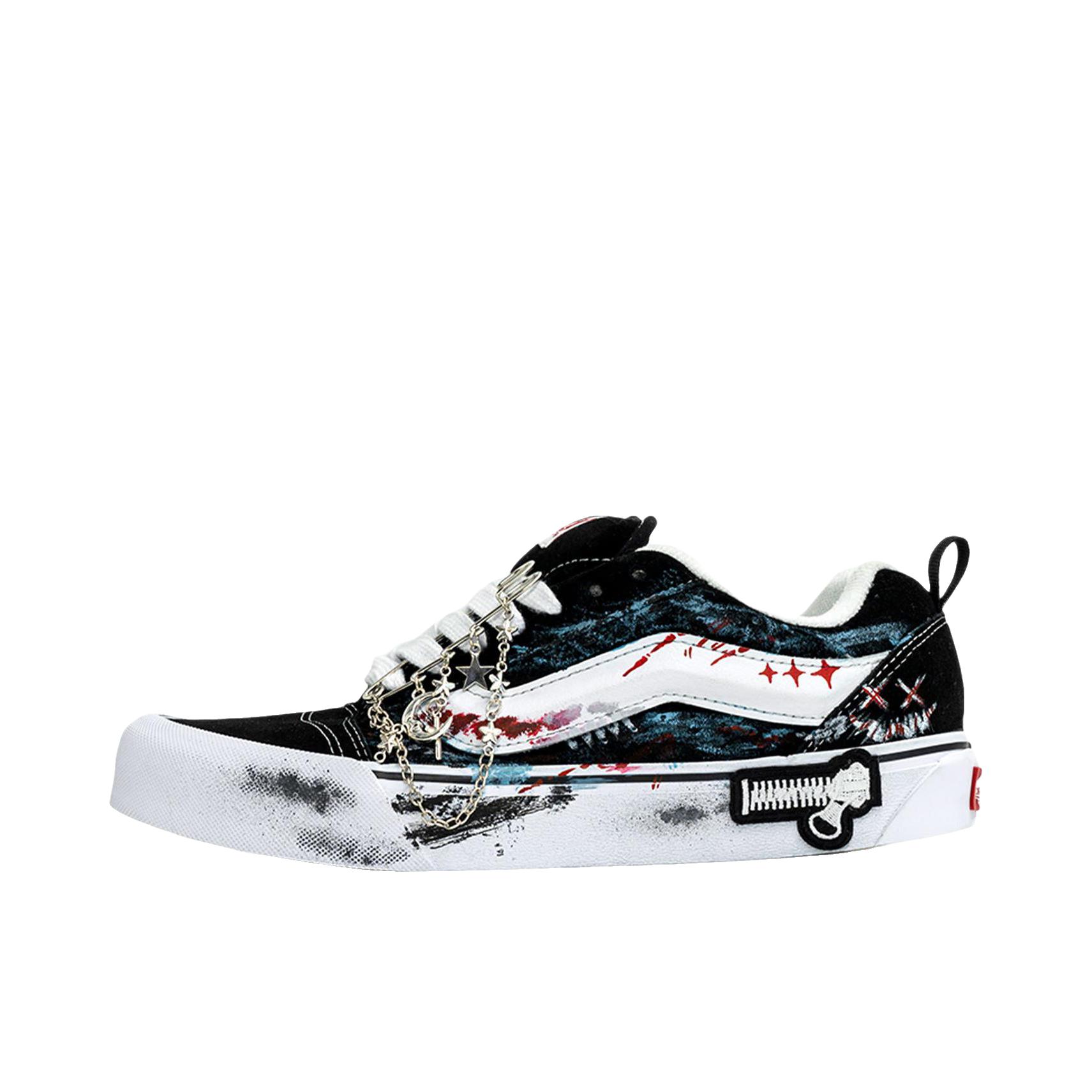 推荐商品：【定制球鞋】 Vans/范斯 Knu Skool 板鞋 防滑耐磨舒适减震时尚潮流复古百搭简约街头 裂之痕