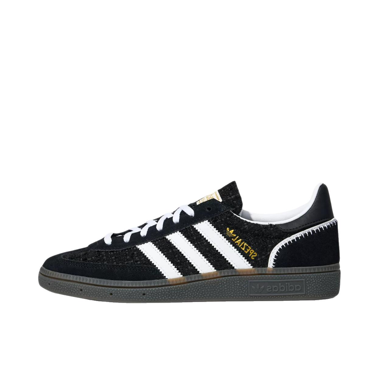 推荐商品：adidas Originals Handball Spezial 薄底鞋 T头鞋 德训鞋 板鞋 简约百搭复古轻便防滑耐磨贴合圆头耐穿 暗黑色/白色